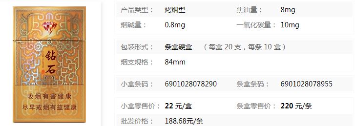 2023鉆石本香香煙批發價格介紹截圖